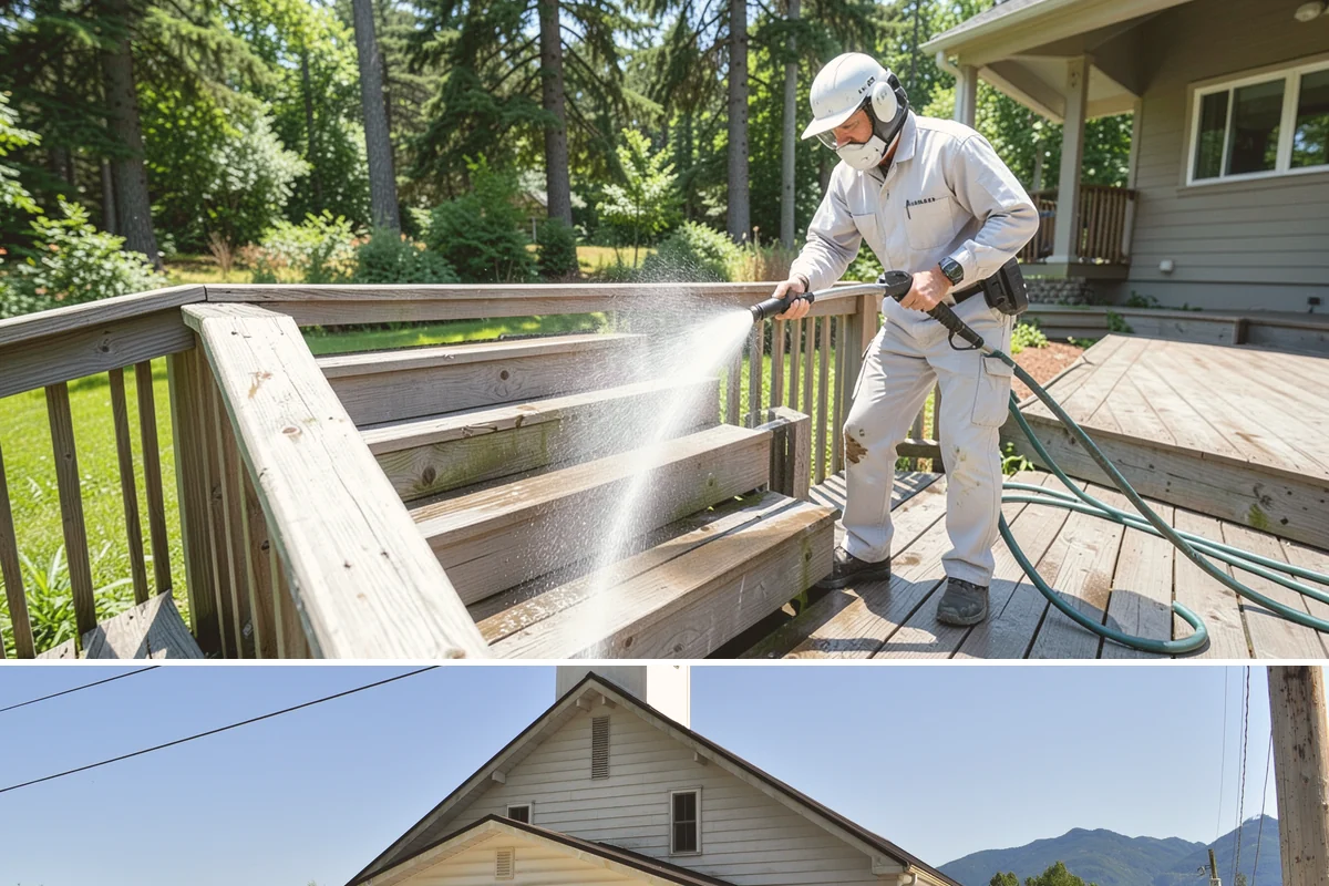 Brick Patio Cleaning in Concrete, Skagit County, WA - Clean brick patios in summer so joints can dry before fall re-sanding sets in.