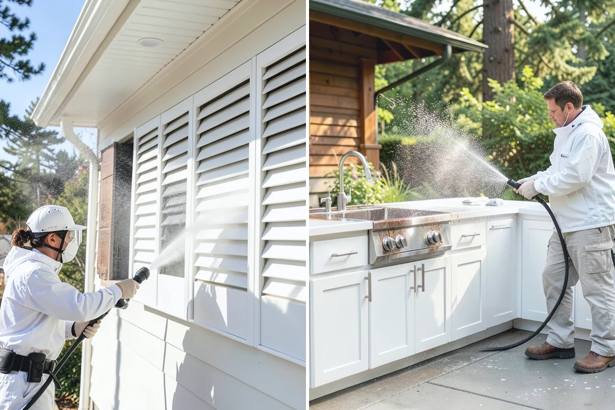 Brick Patio Cleaning in Des Moines, King County, WA - Sweep the patio and pull loose growth