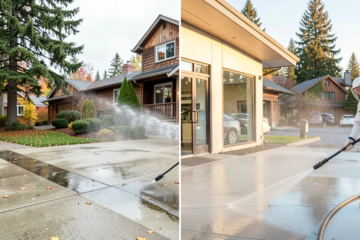 Brick Patio Cleaning in DuPont, Pierce County, WA - Sweep the patio and pull loose growth
