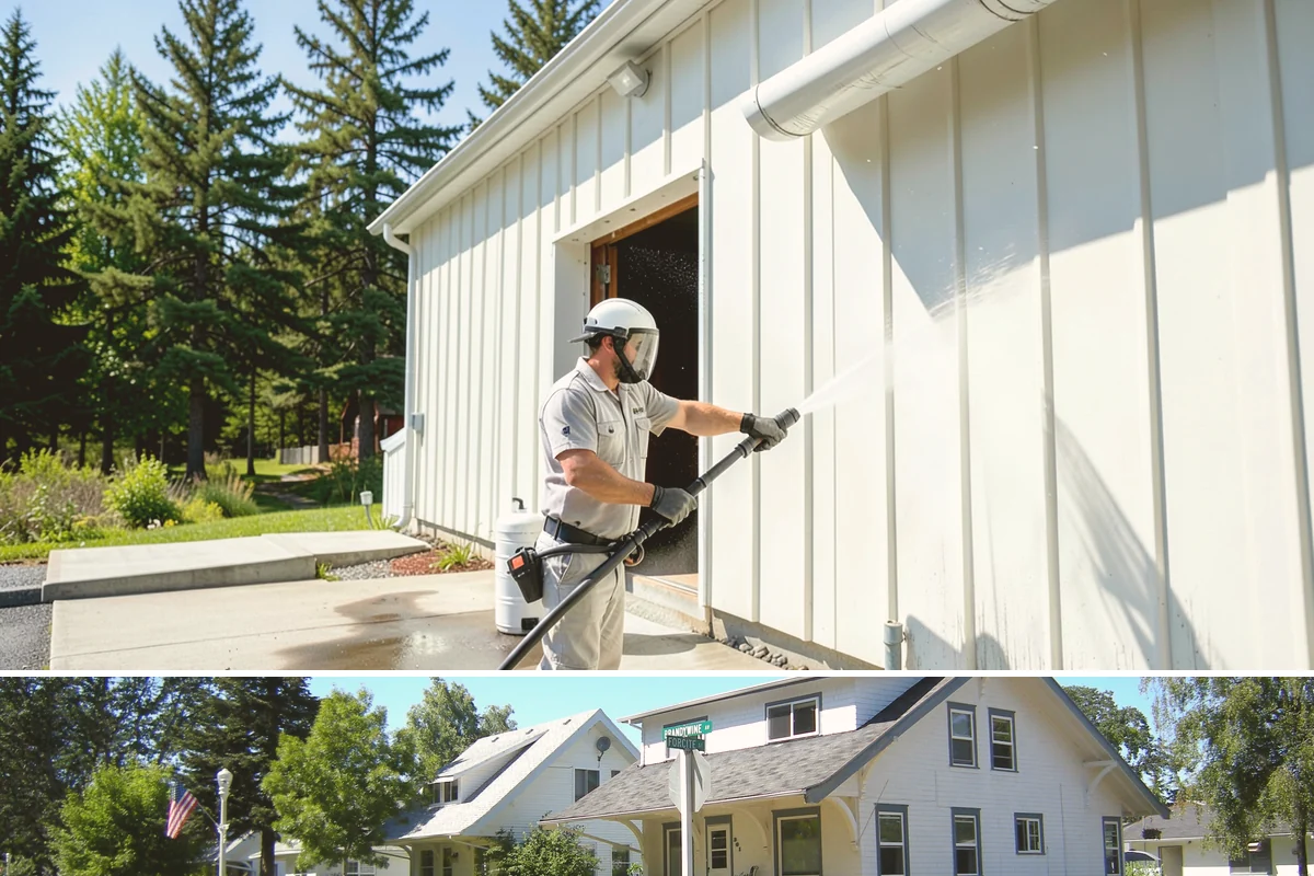 Brick Patio Cleaning in DuPont, Pierce County, WA - Clean brick patios in summer so joints can dry before fall re-sanding sets in.