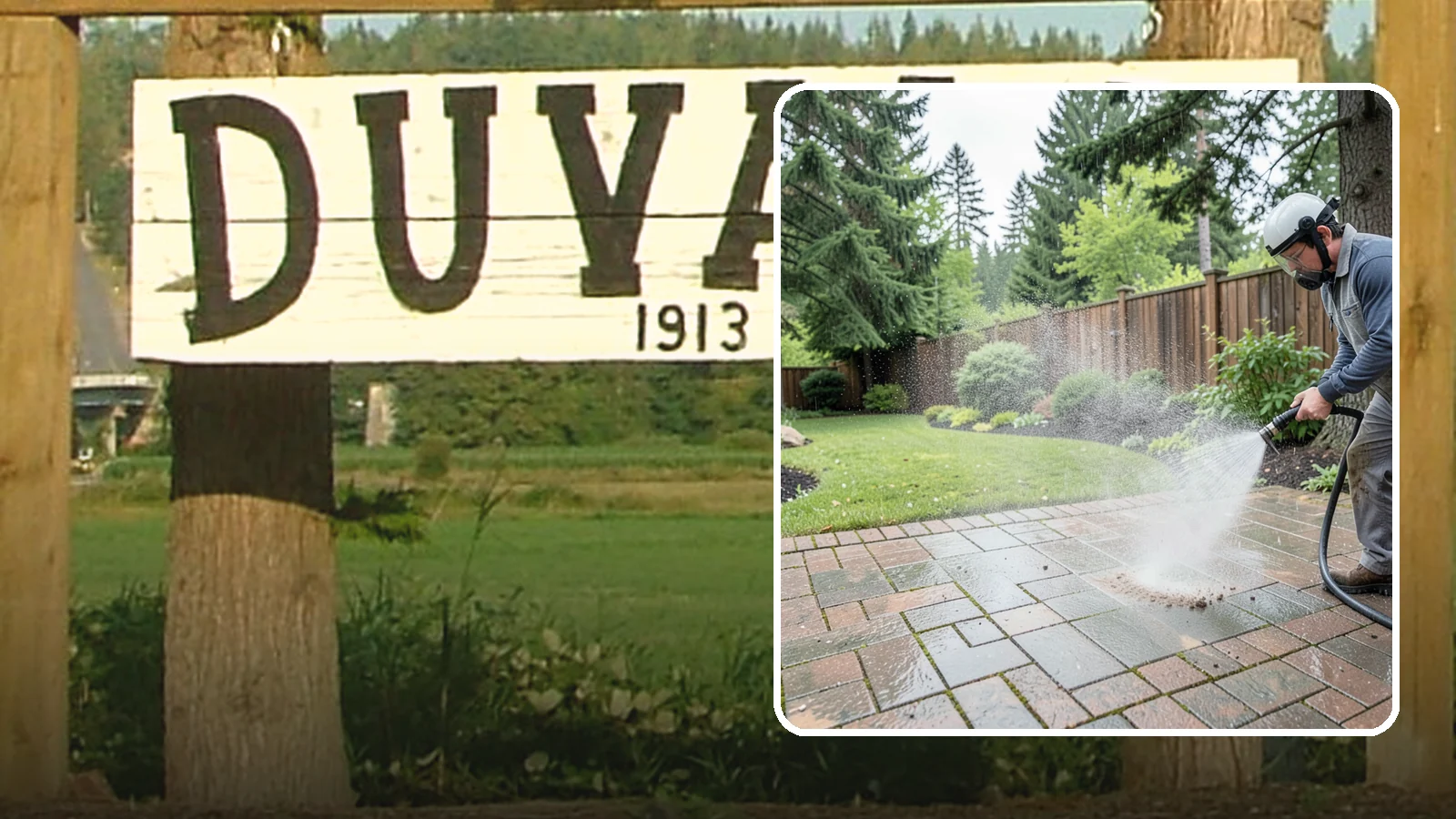 Brick Patio Cleaning in Duvall, King County, WA - Clean brick patios so moss lifts from the joints without blowing out sand or mortar.