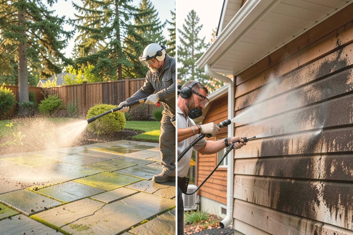 Brick Patio Cleaning in Eatonville, Pierce County, WA - Sweep the patio and pull loose growth