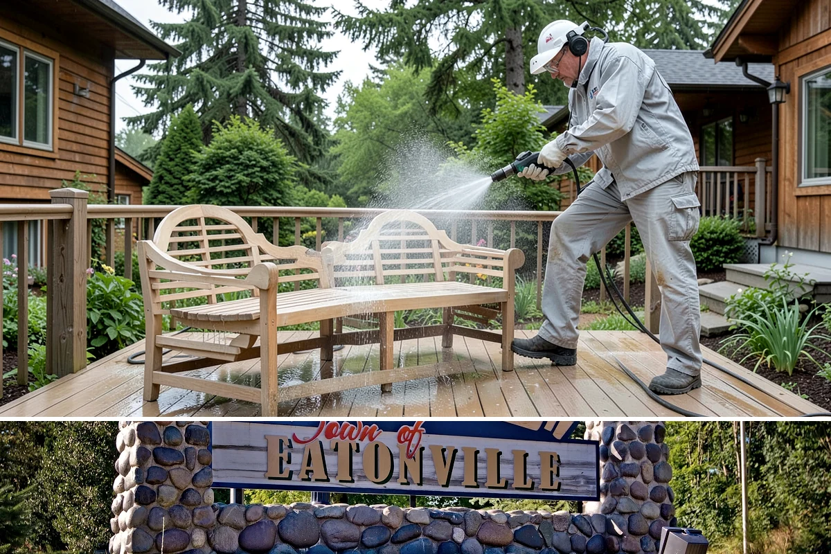 Brick Patio Cleaning in Eatonville, Pierce County, WA - Clean brick patios in summer so joints can dry before fall re-sanding sets in.