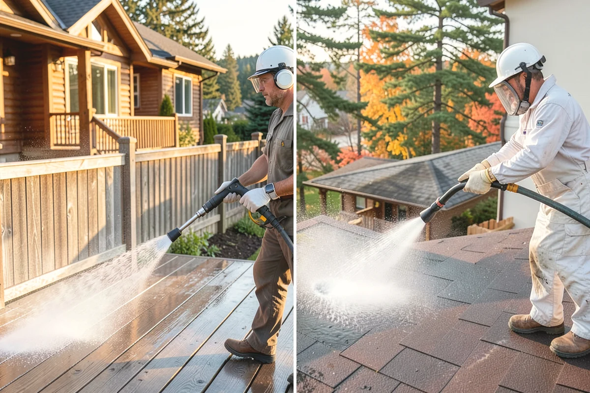 Brick Patio Cleaning in Edgewood, Pierce County, WA - Sweep the patio and pull loose growth