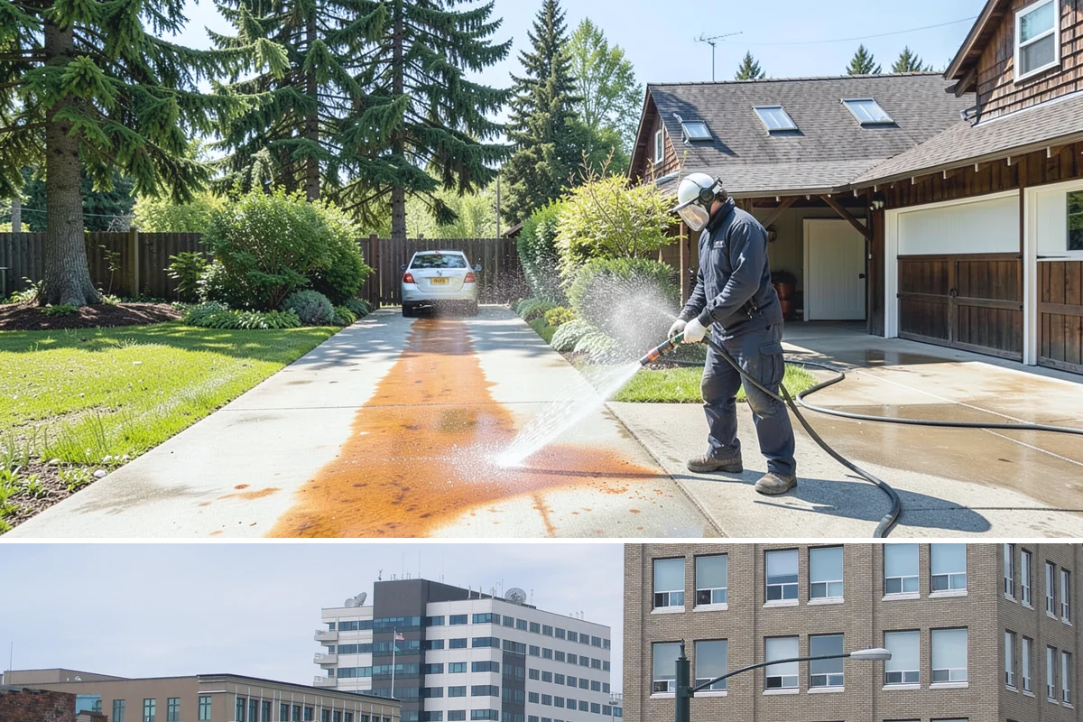 Brick Patio Cleaning in Everett, Snohomish County, WA - Clean brick patios in summer so joints can dry before fall re-sanding sets in.