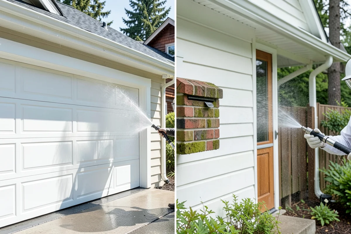 Brick Patio Cleaning in Federal Way, King County, WA - Sweep the patio and pull loose growth