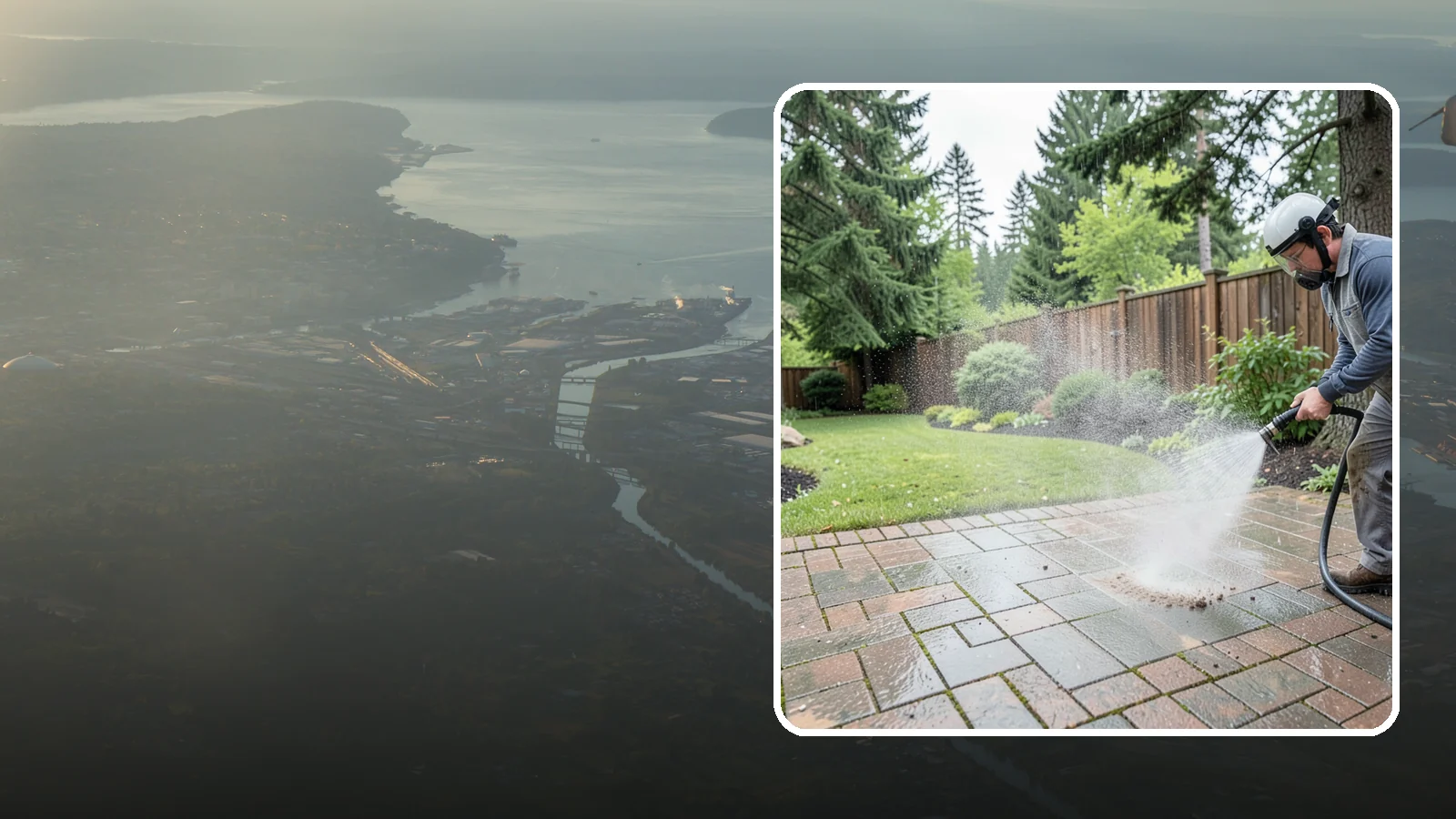 Brick Patio Cleaning in Fife, Pierce County, WA - Clean brick patios so moss lifts from the joints without blowing out sand or mortar.