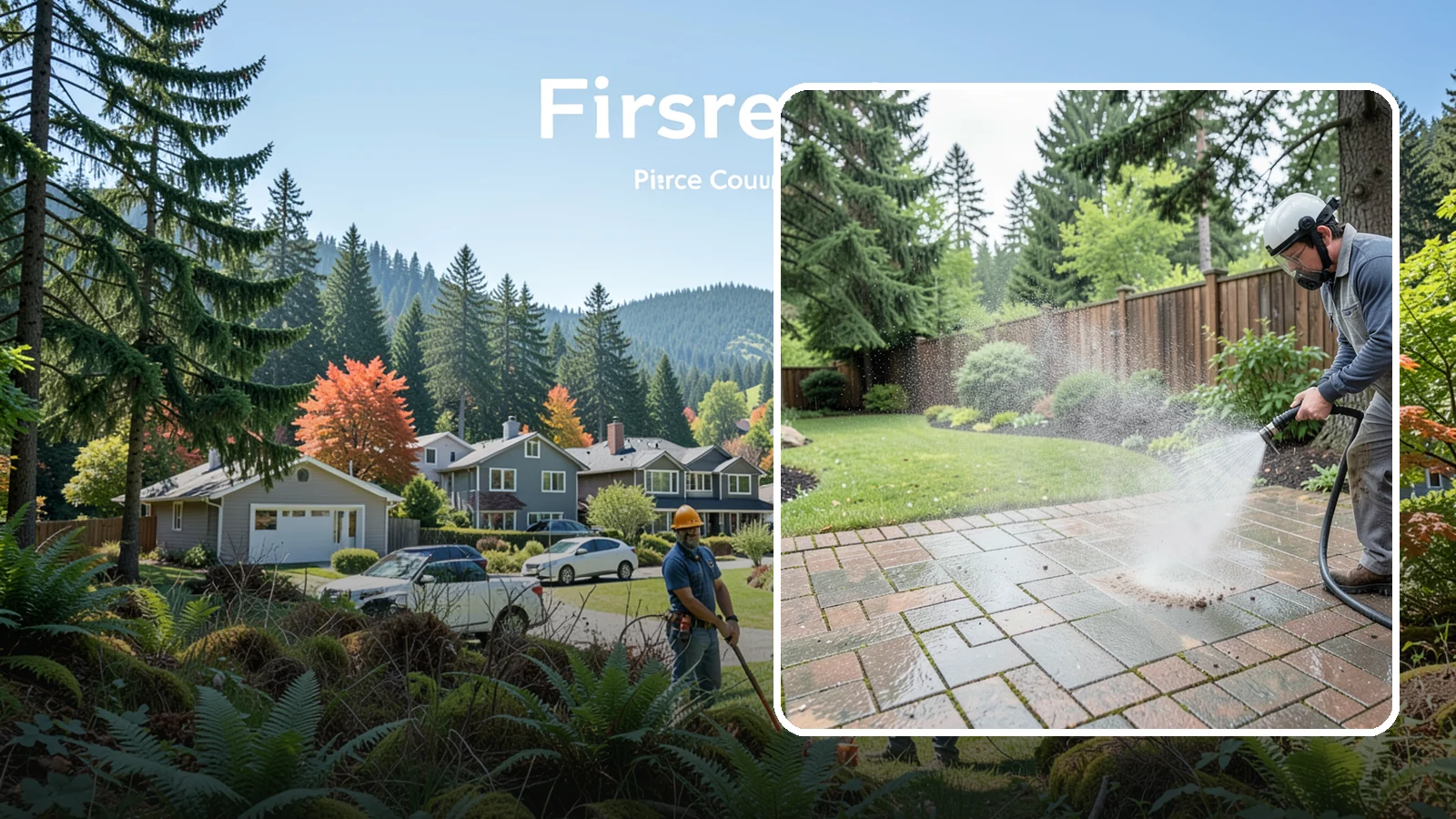 Brick Patio Cleaning in Fircrest, Pierce County, WA - Clean brick patios so moss lifts from the joints without blowing out sand or mortar.