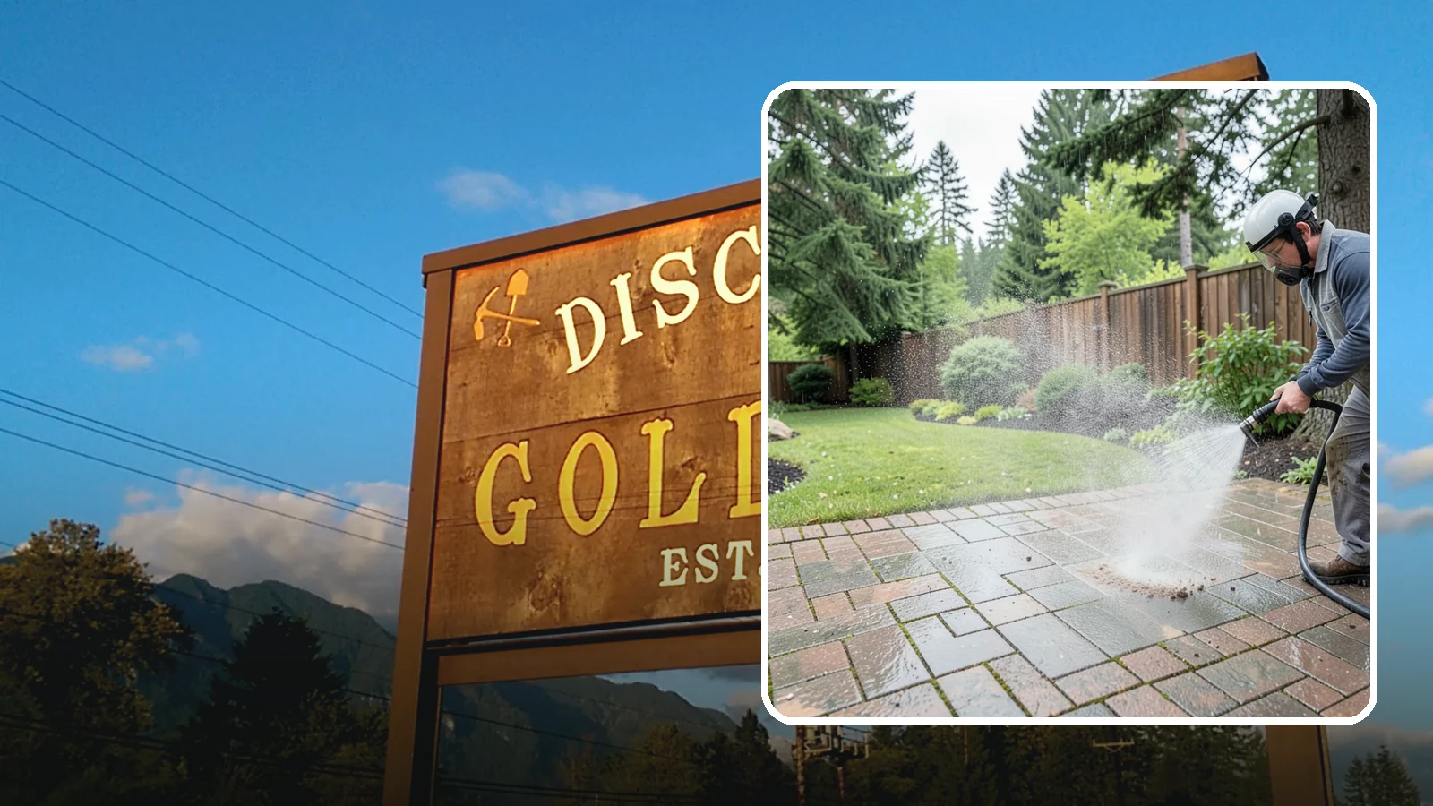 Brick Patio Cleaning in Gold Bar, Snohomish County, WA - Clean brick patios so moss lifts from the joints without blowing out sand or mortar.