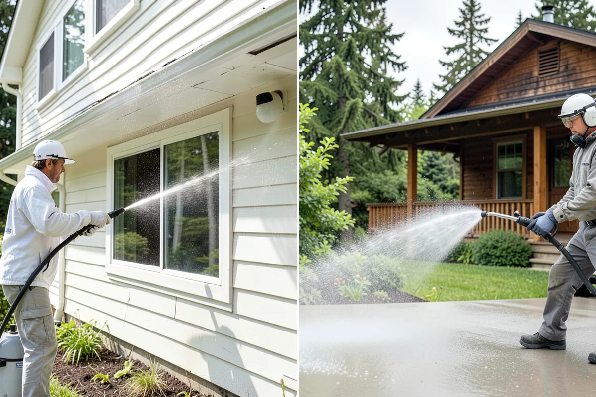 Brick Patio Cleaning in Hunts Point, King County, WA - Sweep the patio and pull loose growth