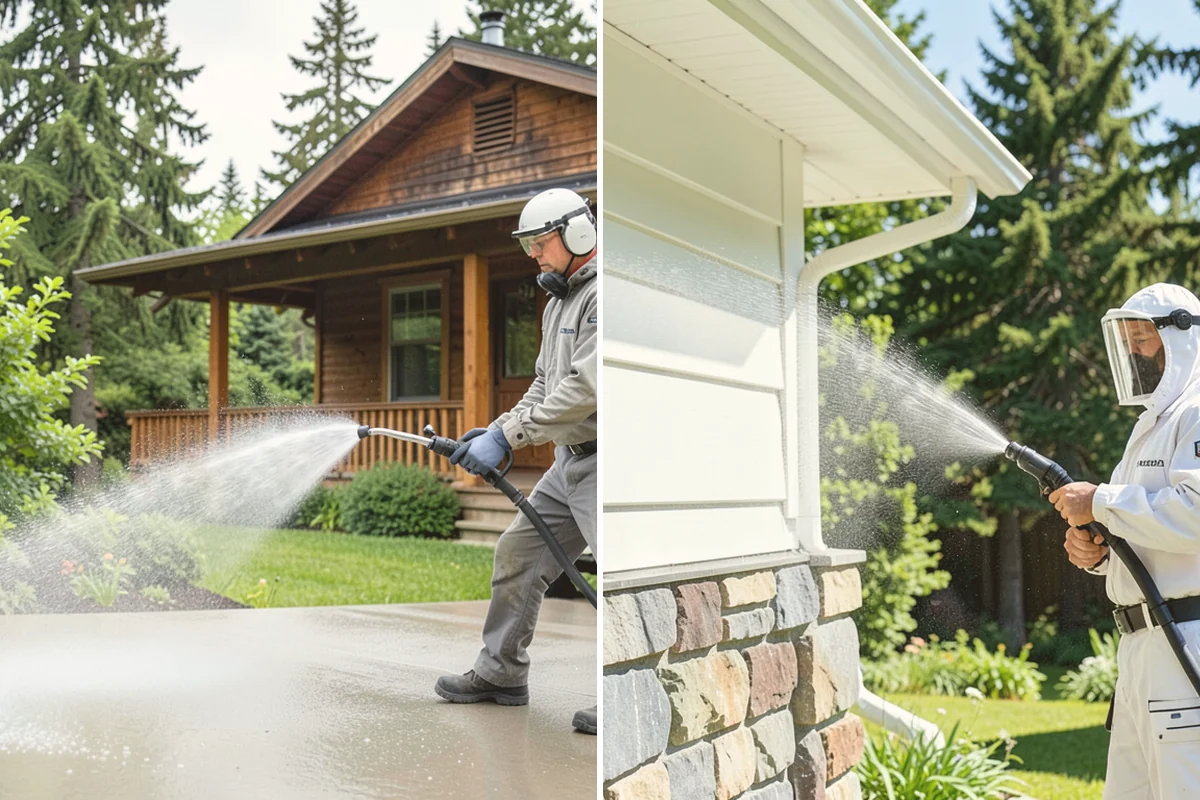 Brick Patio Cleaning in Index, Snohomish County, WA - Sweep the patio and pull loose growth