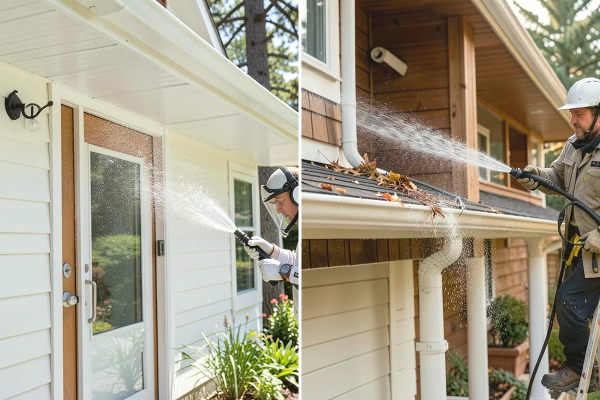 Brick Patio Cleaning in Issaquah, King County, WA - Sweep the patio and pull loose growth