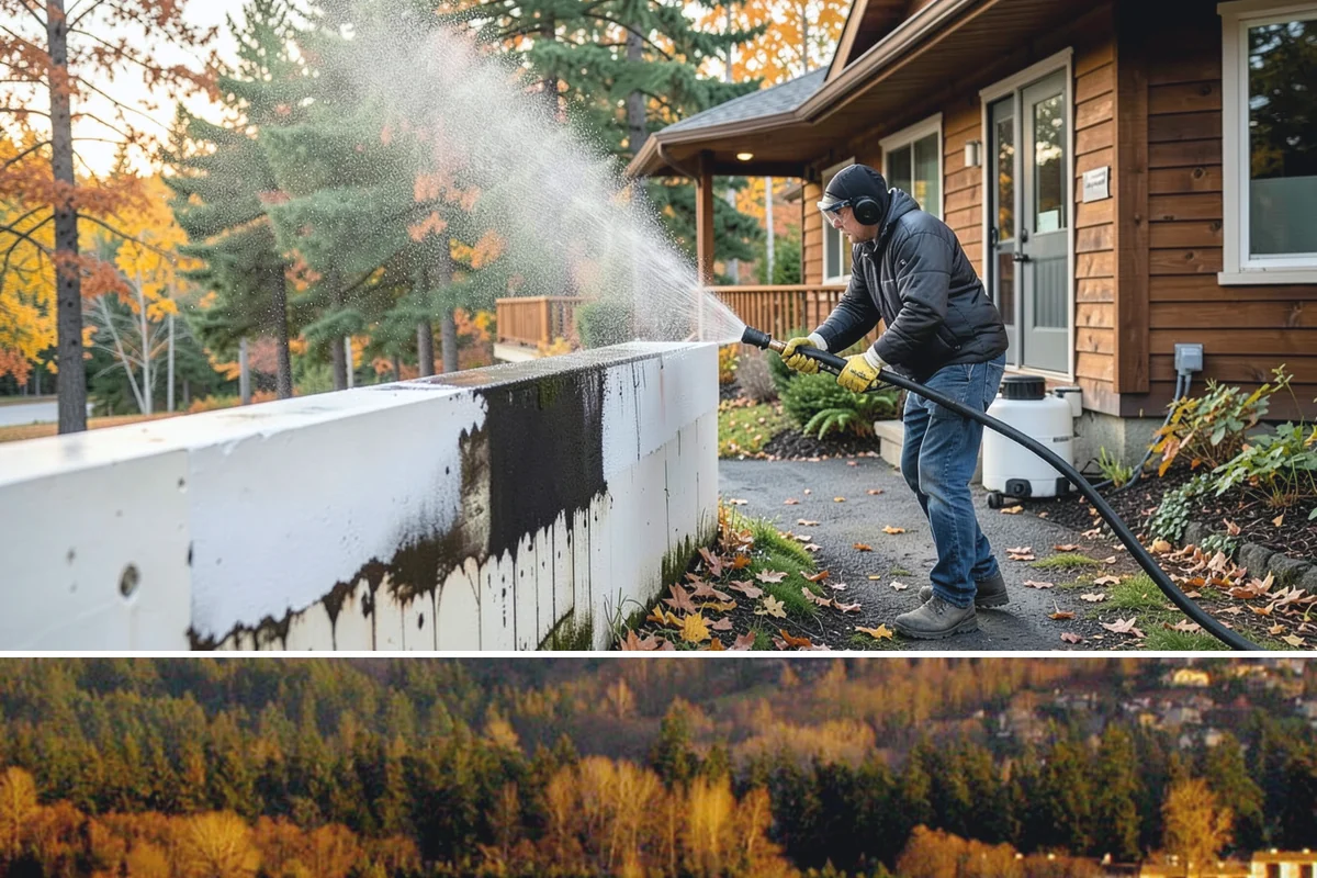 Brick Patio Cleaning in Kenmore, King County, WA - Clean brick patios in summer so joints can dry before fall re-sanding sets in.