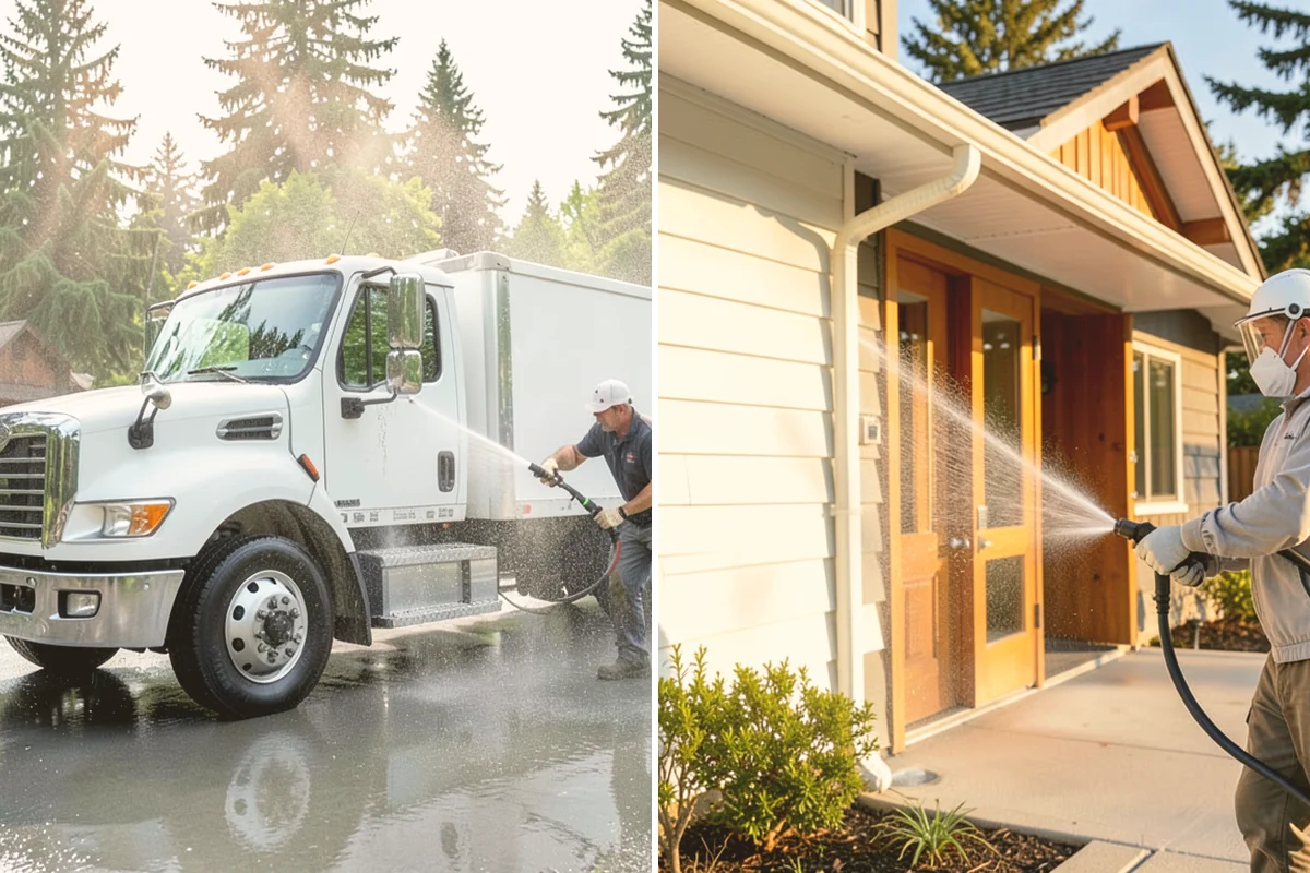 Brick Patio Cleaning in Kent, King County, WA - Sweep the patio and pull loose growth