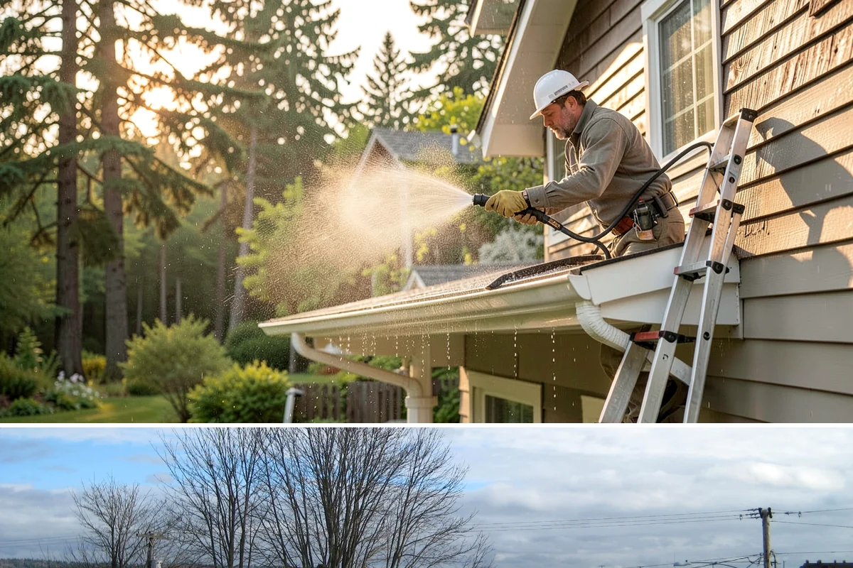 Brick Patio Cleaning in Langley, Island County, WA - Clean brick patios in summer so joints can dry before fall re-sanding sets in.