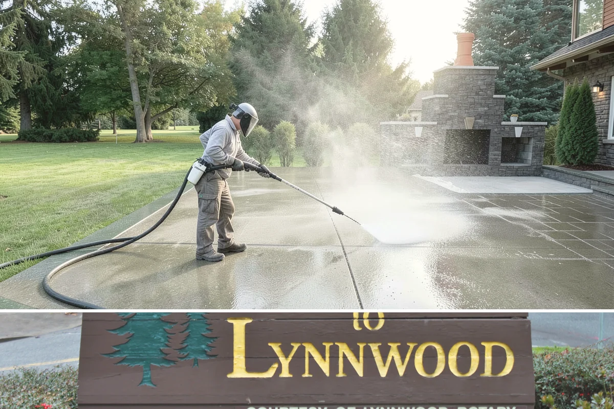 Brick Patio Cleaning in Lynnwood, Snohomish County, WA - Clean brick patios in summer so joints can dry before fall re-sanding sets in.