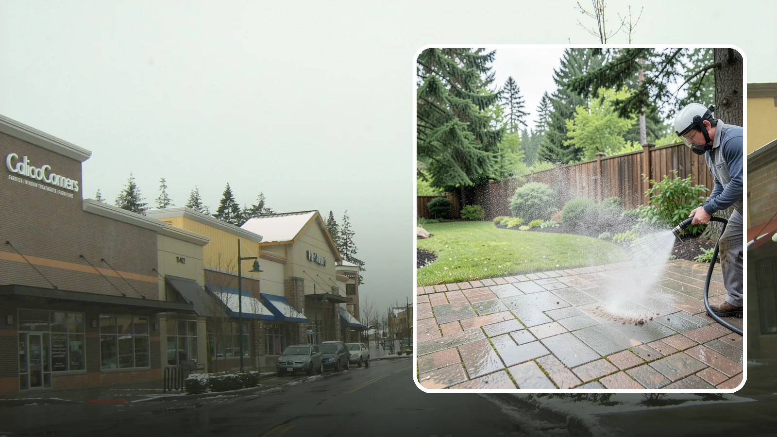 Brick Patio Cleaning in Mill Creek, Snohomish County, WA - Clean brick patios so moss lifts from the joints without blowing out sand or mortar.