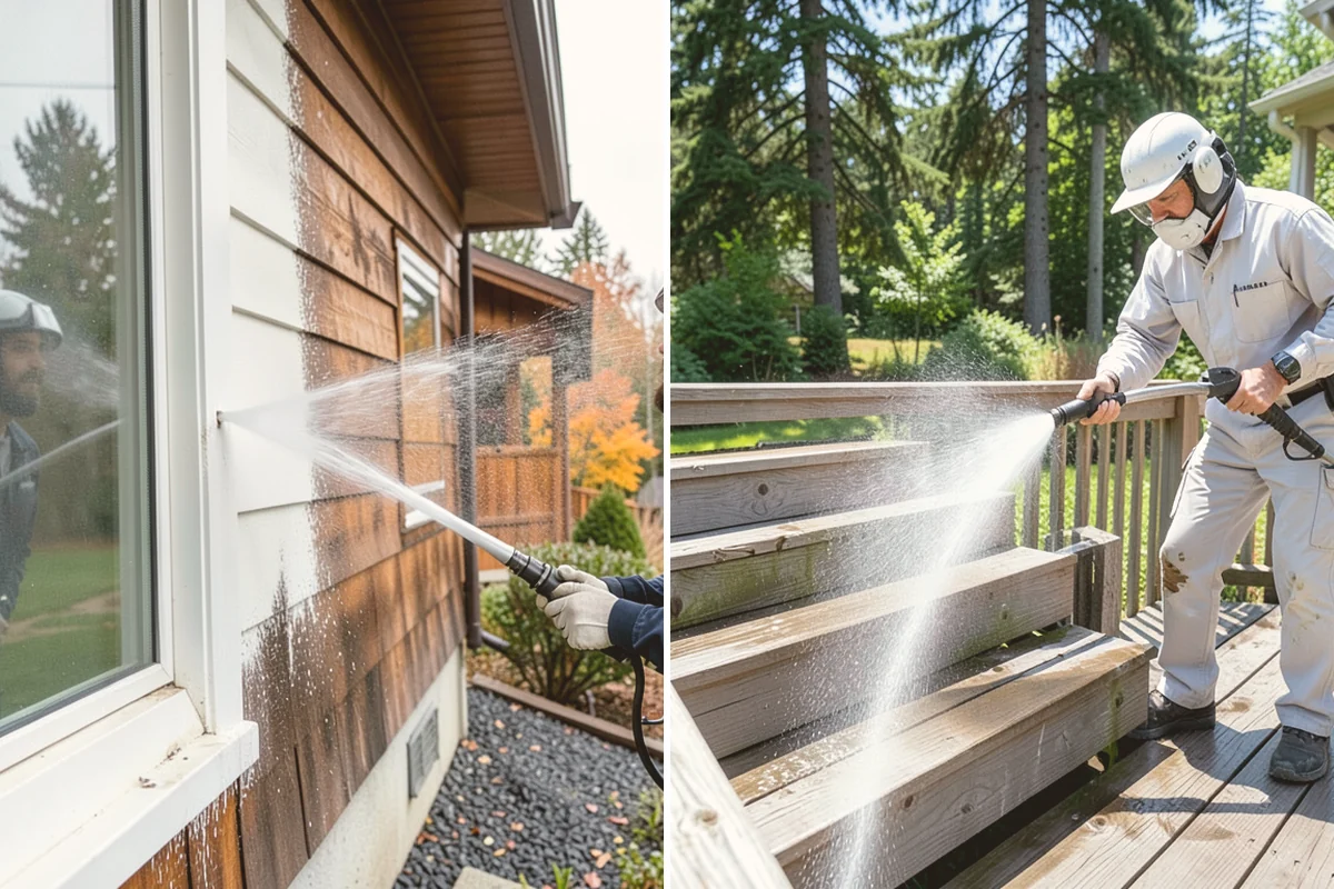 Brick Patio Cleaning in Milton, King County, WA - Sweep the patio and pull loose growth