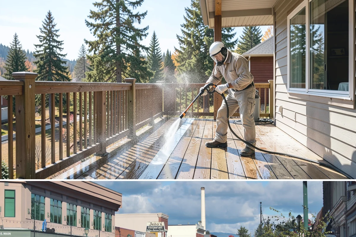 Brick Patio Cleaning in Monroe, Snohomish County, WA - Clean brick patios in summer so joints can dry before fall re-sanding sets in.