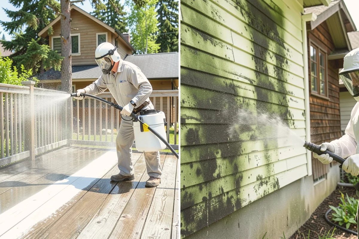 Brick Patio Cleaning in Mount Vernon, Skagit County, WA - Sweep the patio and pull loose growth