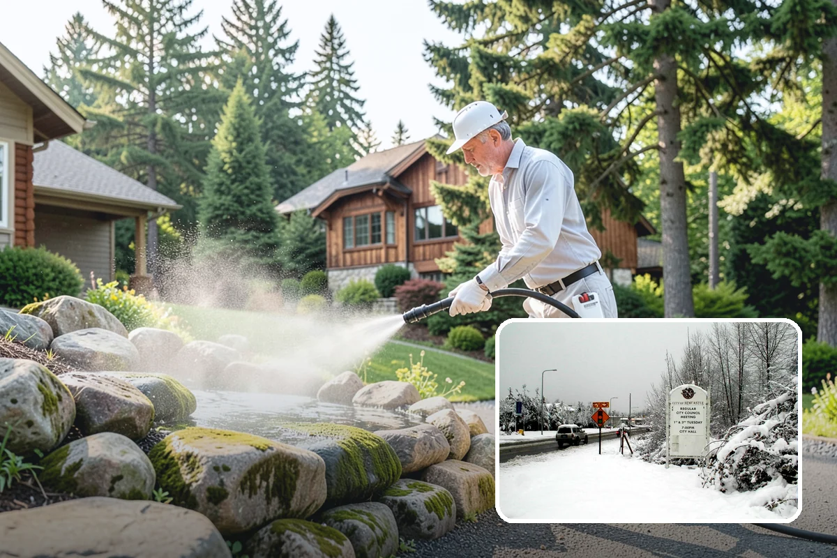 Brick Patio Cleaning in Newcastle, King County, WA - Protects jointing sand and mortar from blowout