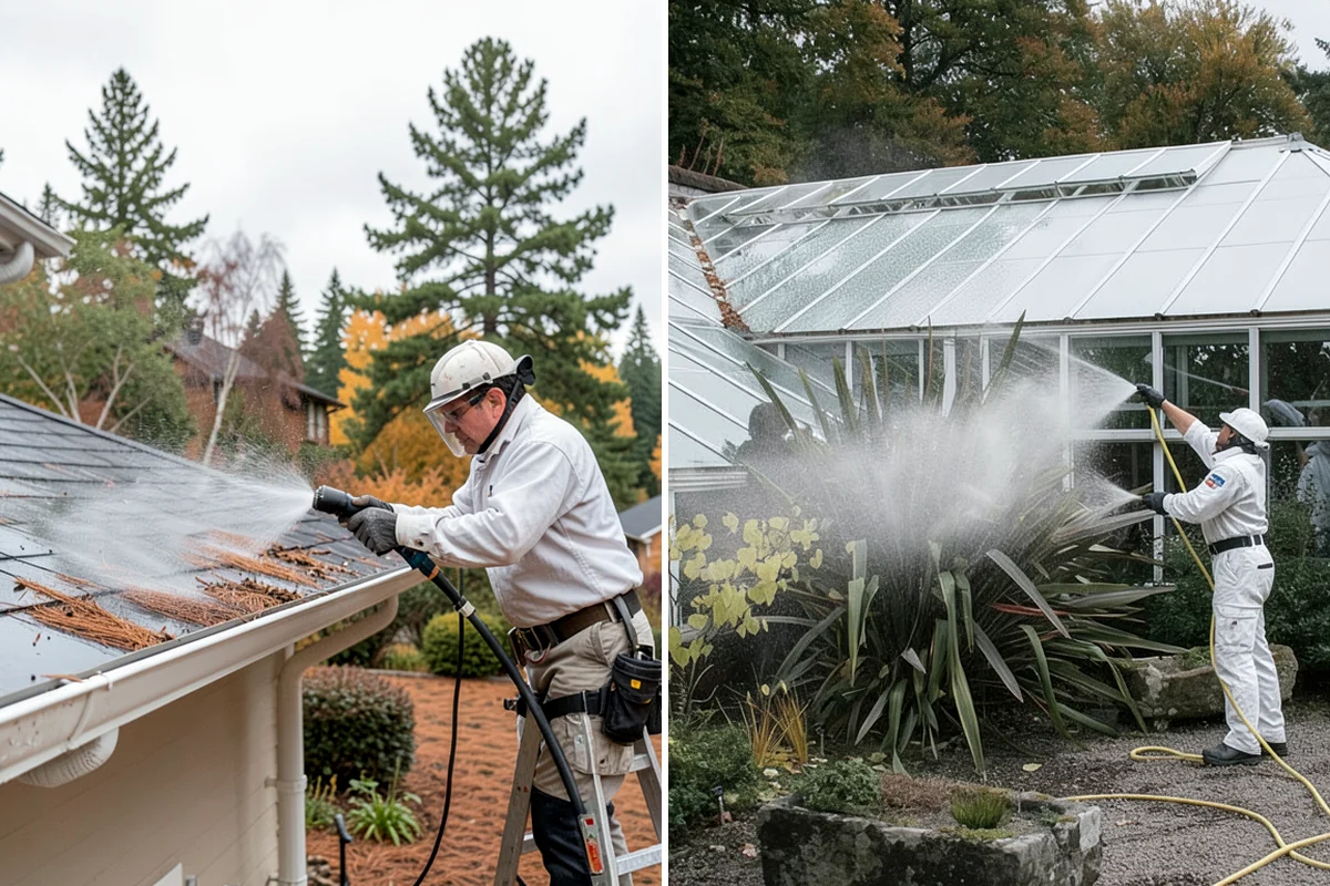 Brick Patio Cleaning in Normandy Park, King County, WA - Sweep the patio and pull loose growth
