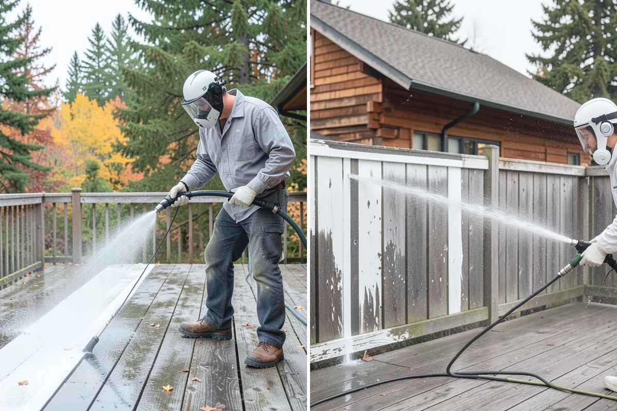 Brick Patio Cleaning in Redmond, King County, WA - Sweep the patio and pull loose growth