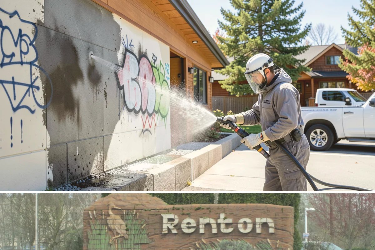 Brick Patio Cleaning in Renton, King County, WA - Clean brick patios in summer so joints can dry before fall re-sanding sets in.
