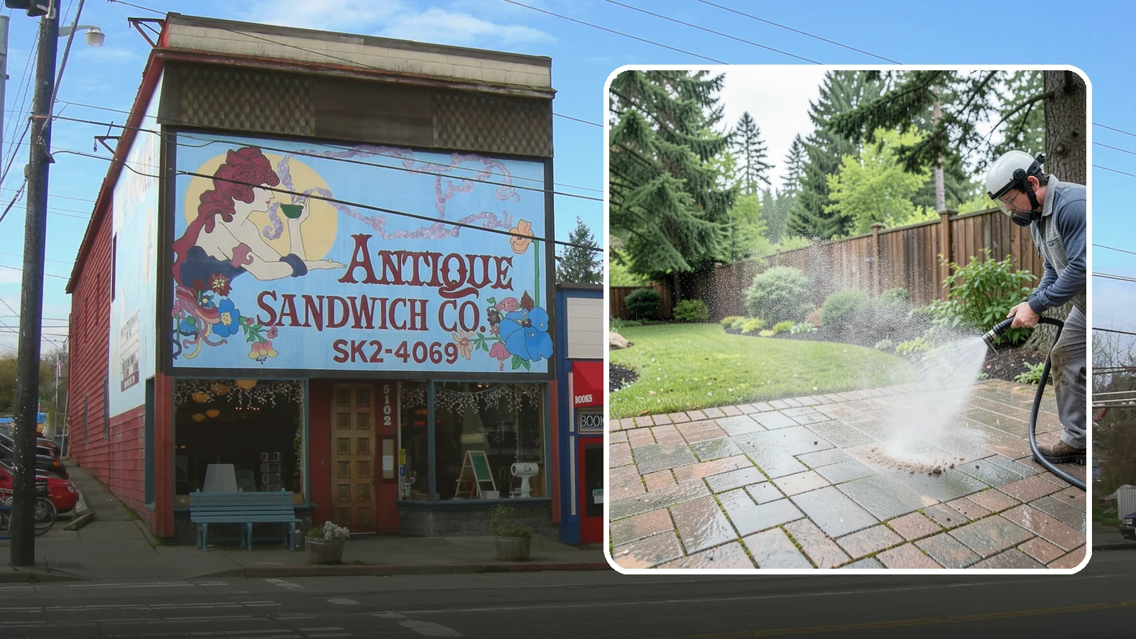 Brick Patio Cleaning in Ruston, Pierce County, WA - Clean brick patios so moss lifts from the joints without blowing out sand or mortar.