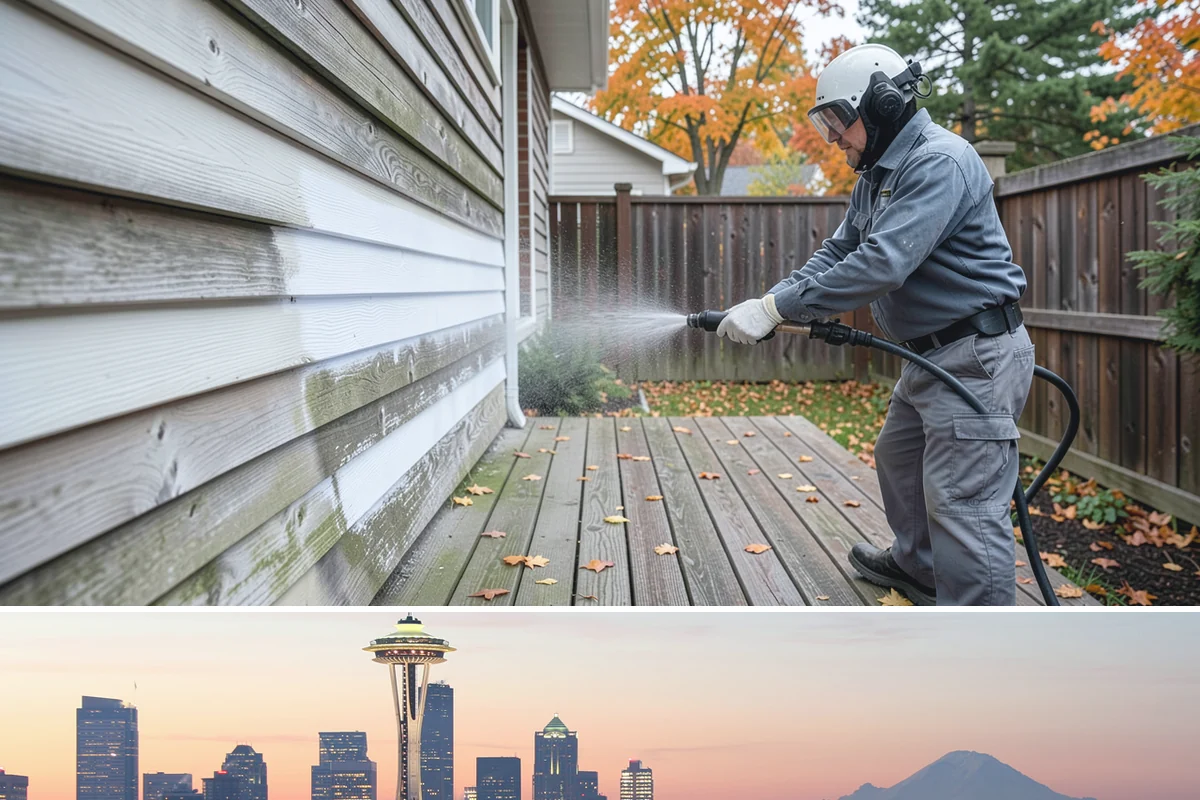 Brick Patio Cleaning in Seattle, King County, WA - Clean brick patios in summer so joints can dry before fall re-sanding sets in.