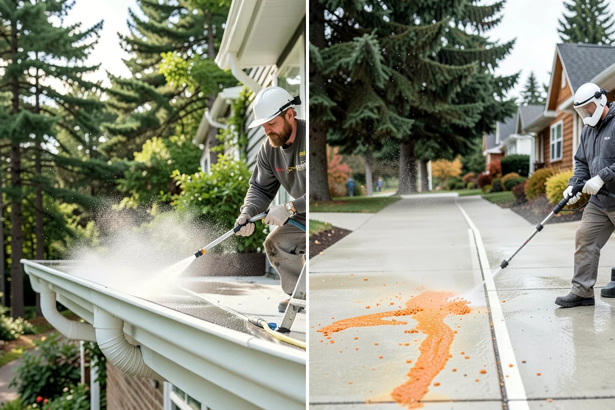 Brick Patio Cleaning in Sedro-Woolley, Skagit County, WA - Sweep the patio and pull loose growth
