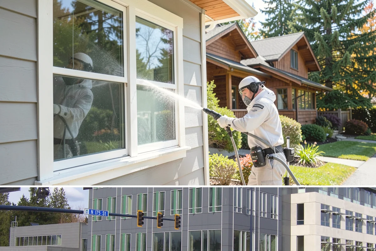 Brick Patio Cleaning in Shoreline, King County, WA - Clean brick patios in summer so joints can dry before fall re-sanding sets in.