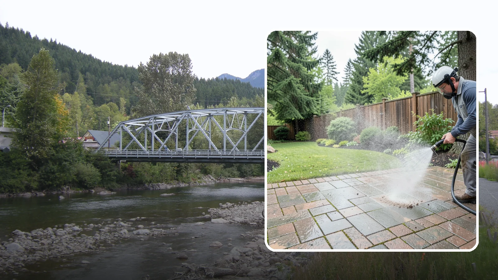 Brick Patio Cleaning in Skykomish, King County, WA - Clean brick patios so moss lifts from the joints without blowing out sand or mortar.