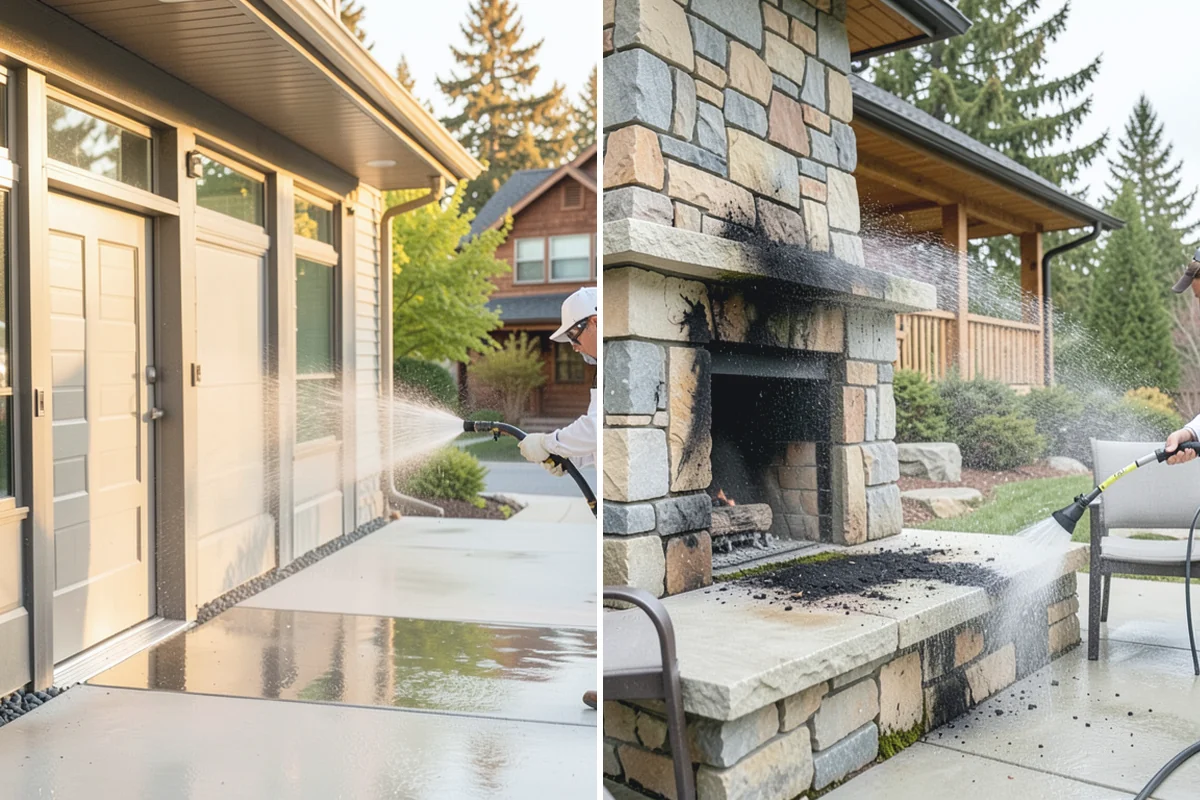Brick Patio Cleaning in Skykomish, King County, WA - Sweep the patio and pull loose growth