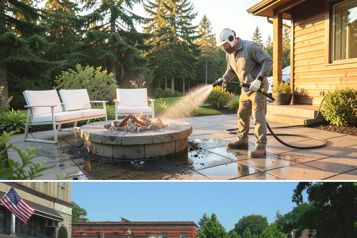 Brick Patio Cleaning in Snohomish, Snohomish County, WA - Clean brick patios in summer so joints can dry before fall re-sanding sets in.
