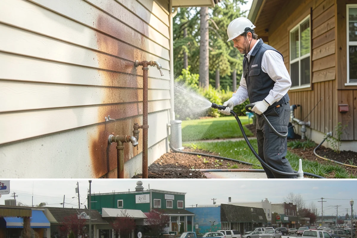 Brick Patio Cleaning in Stanwood, Snohomish County, WA - Clean brick patios in summer so joints can dry before fall re-sanding sets in.