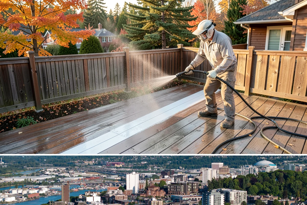 Brick Patio Cleaning in Tacoma, Pierce County, WA - Clean brick patios in summer so joints can dry before fall re-sanding sets in.