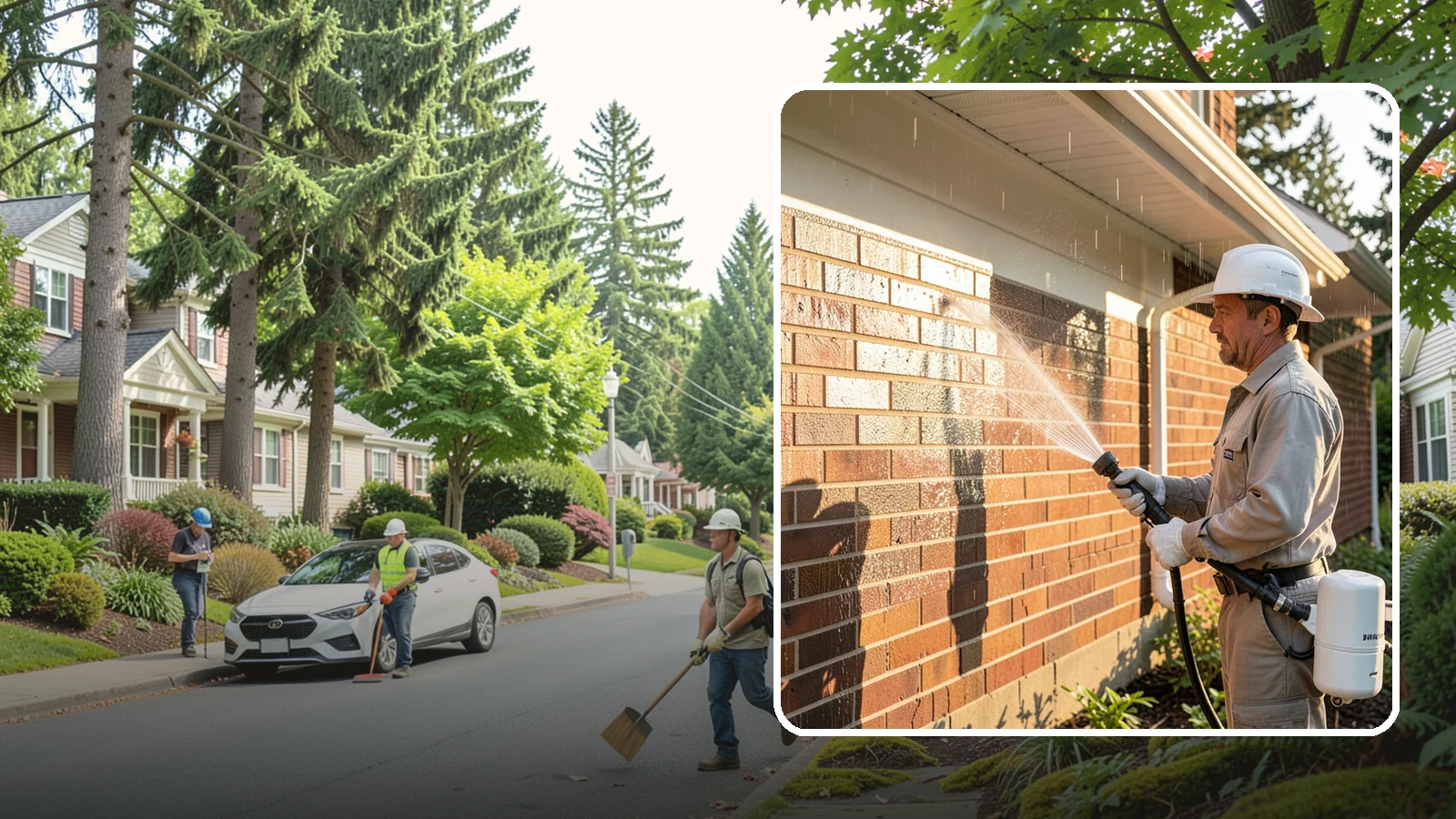 Brick Sealing in Beaux Arts Village, King County, WA - Breathable masonry sealing for brick walls and veneers that repels rain while letting trapped moisture escape.