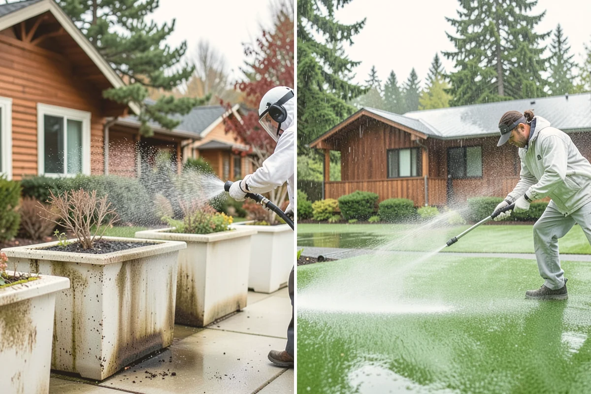 Brick Sealing in Bellevue, King County, WA - Clean the brick and remove efflorescence, moss, and grime