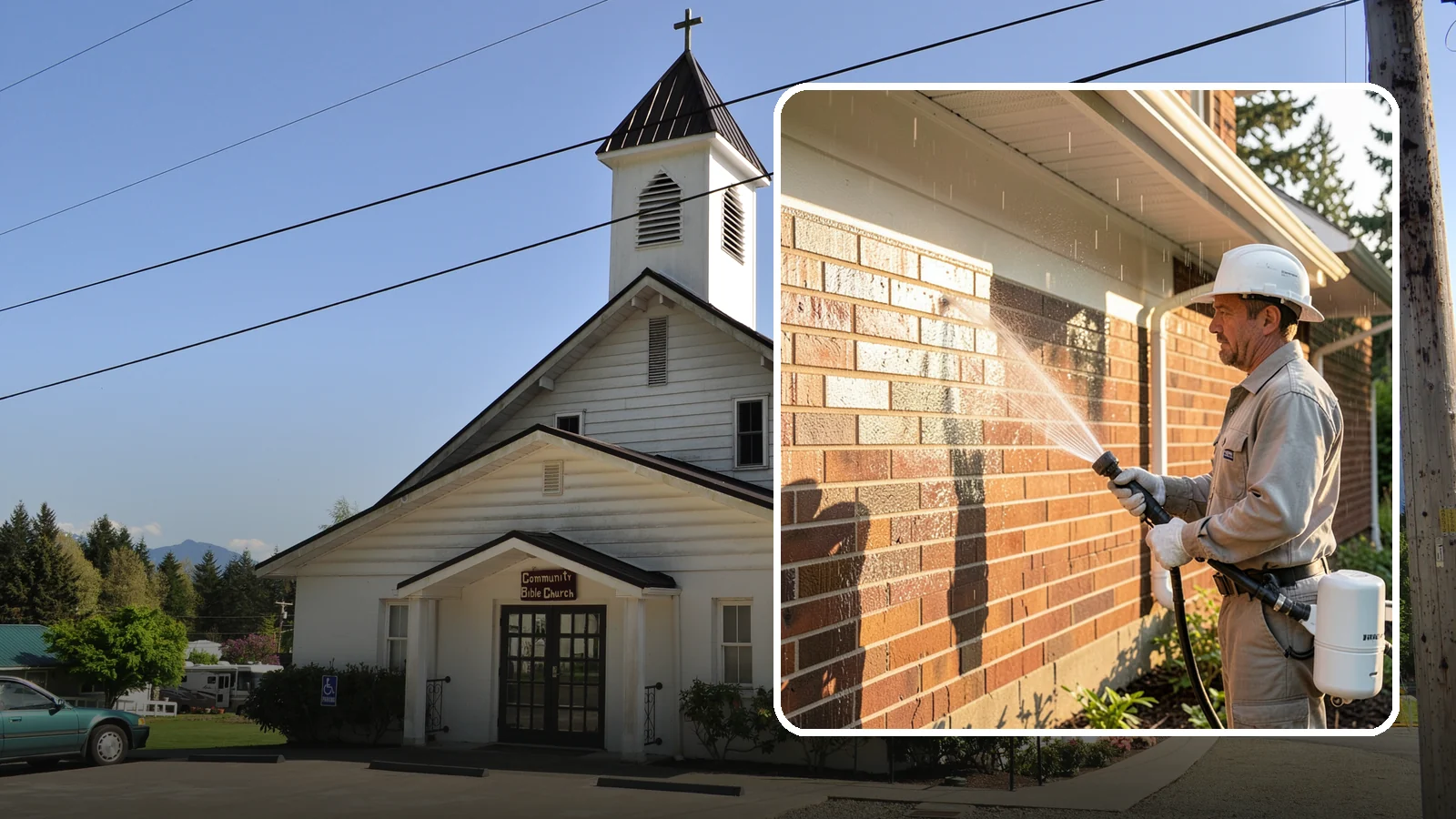 Brick Sealing in Concrete, Skagit County, WA - Breathable masonry sealing for brick walls and veneers that repels rain while letting trapped moisture escape.