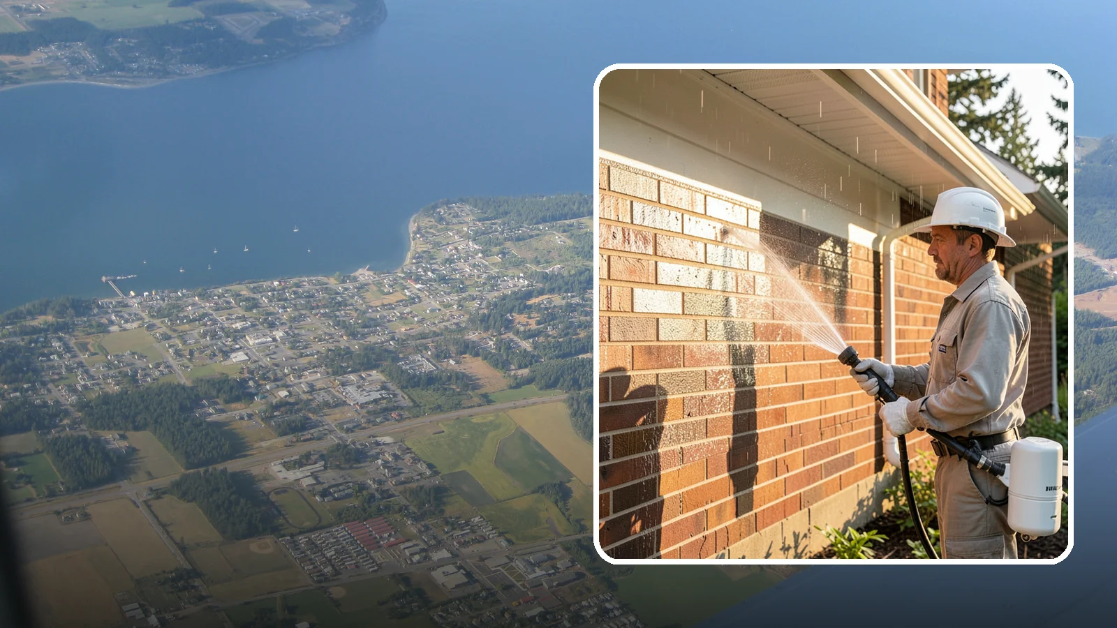 Brick Sealing in Coupeville, Island County, WA - Breathable masonry sealing for brick walls and veneers that repels rain while letting trapped moisture escape.