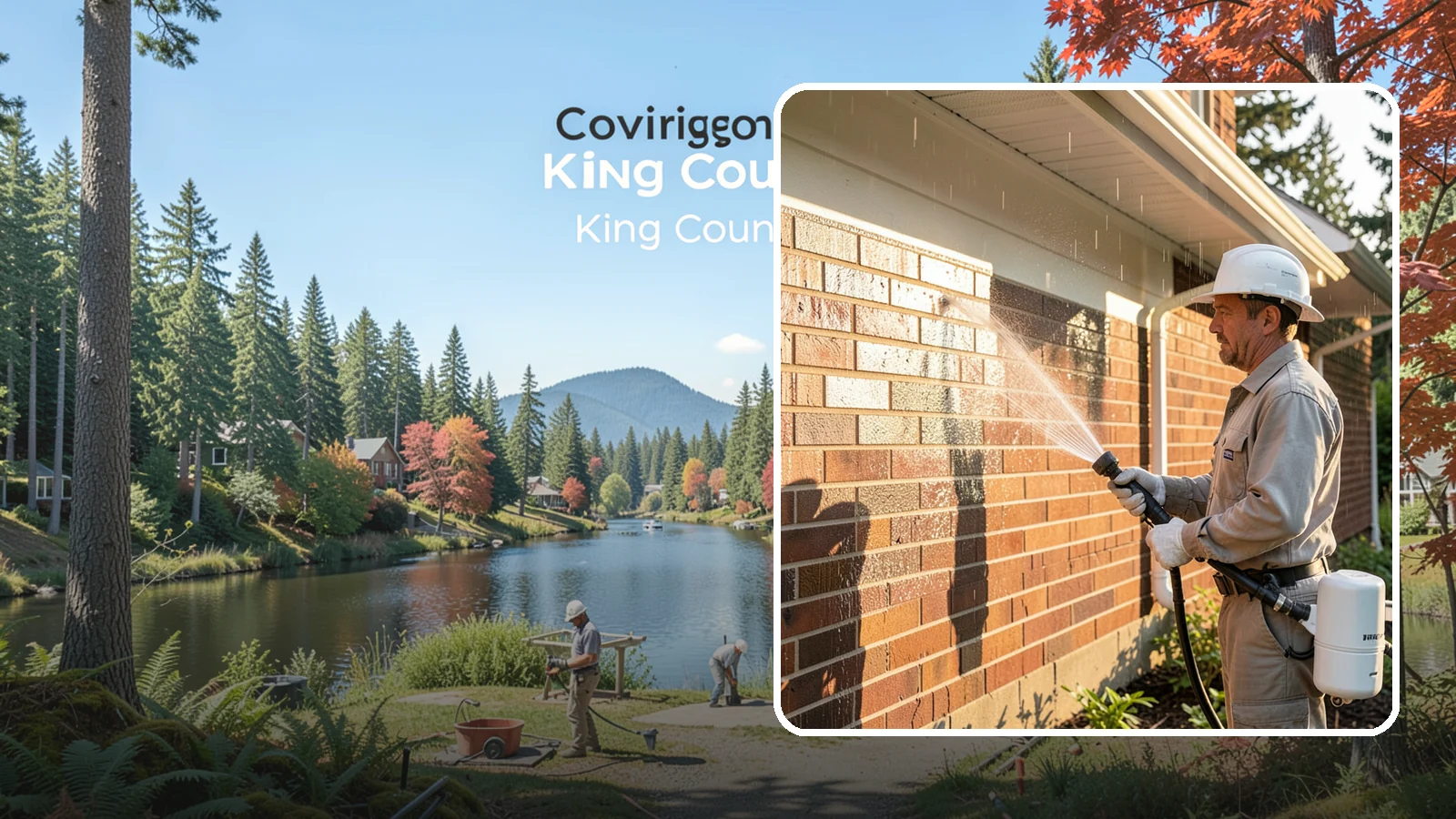 Brick Sealing in Covington, King County, WA - Breathable masonry sealing for brick walls and veneers that repels rain while letting trapped moisture escape.
