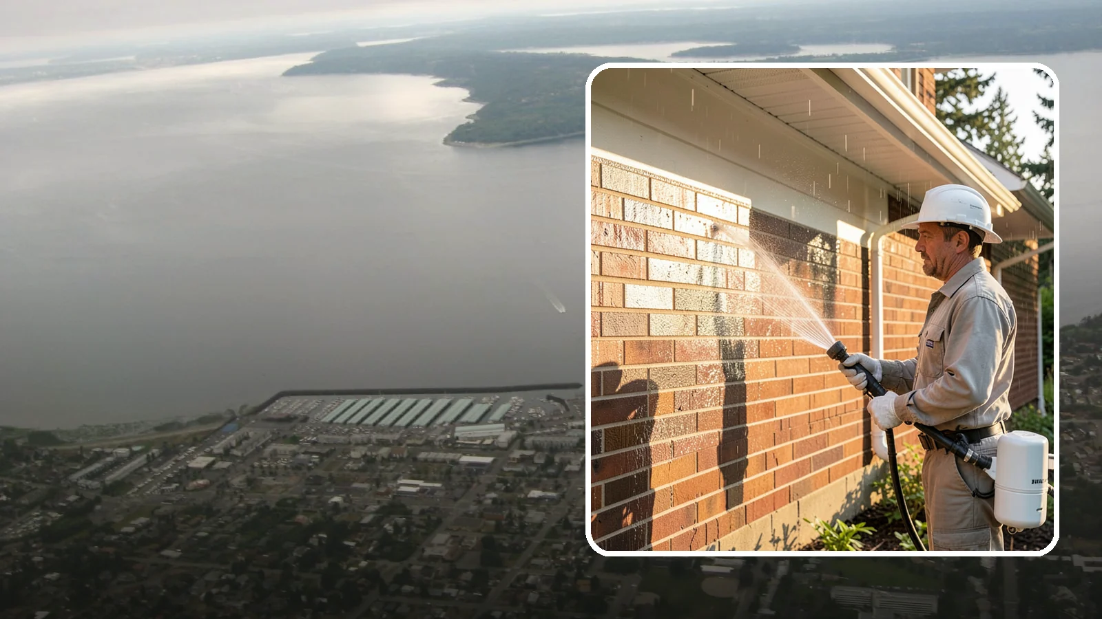 Brick Sealing in Des Moines, King County, WA - Breathable masonry sealing for brick walls and veneers that repels rain while letting trapped moisture escape.