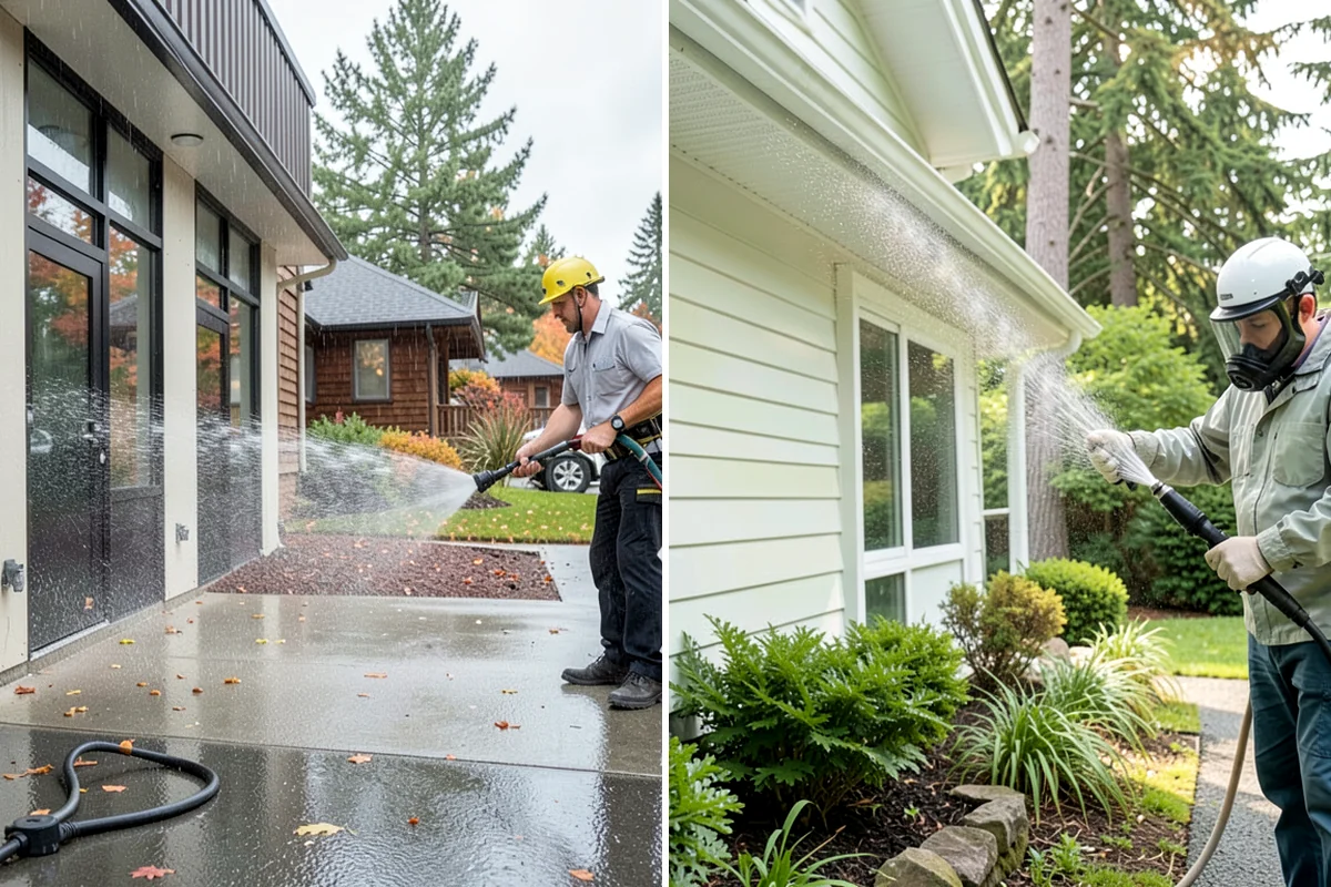 Brick Sealing in Enumclaw, King County, WA - Clean the brick and remove efflorescence, moss, and grime