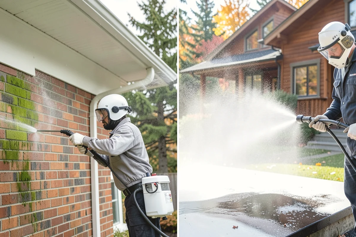 Brick Sealing in Issaquah, King County, WA - Clean the brick and remove efflorescence, moss, and grime