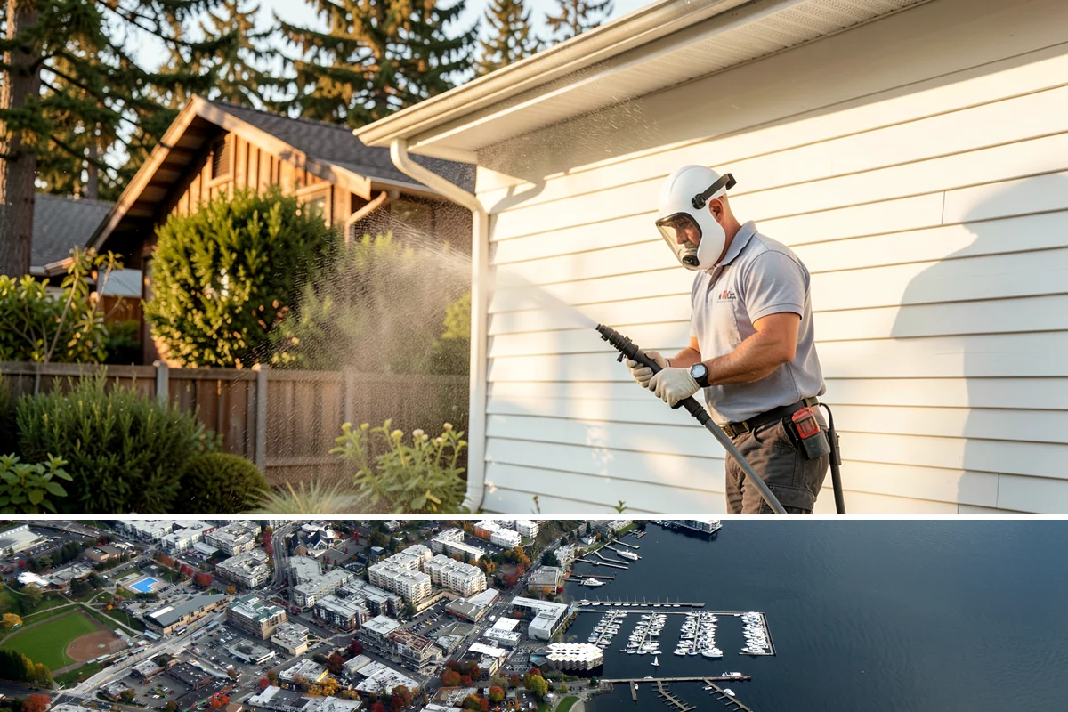 Brick Sealing in Kirkland, King County, WA - Seal brick during dry summer conditions so the masonry is not saturated and the sealer can cure fully.