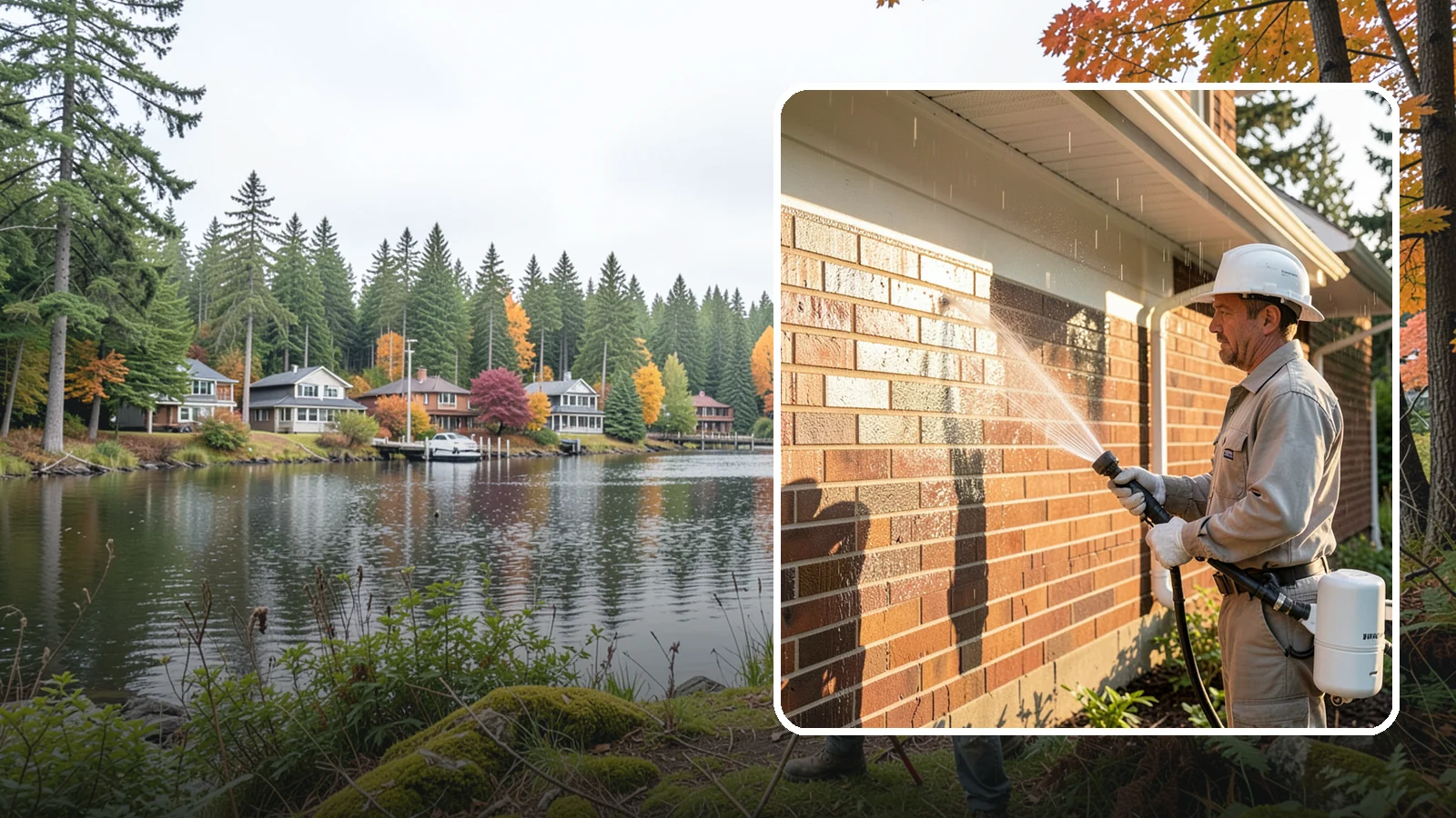 Brick Sealing in La Conner, Skagit County, WA - Breathable masonry sealing for brick walls and veneers that repels rain while letting trapped moisture escape.