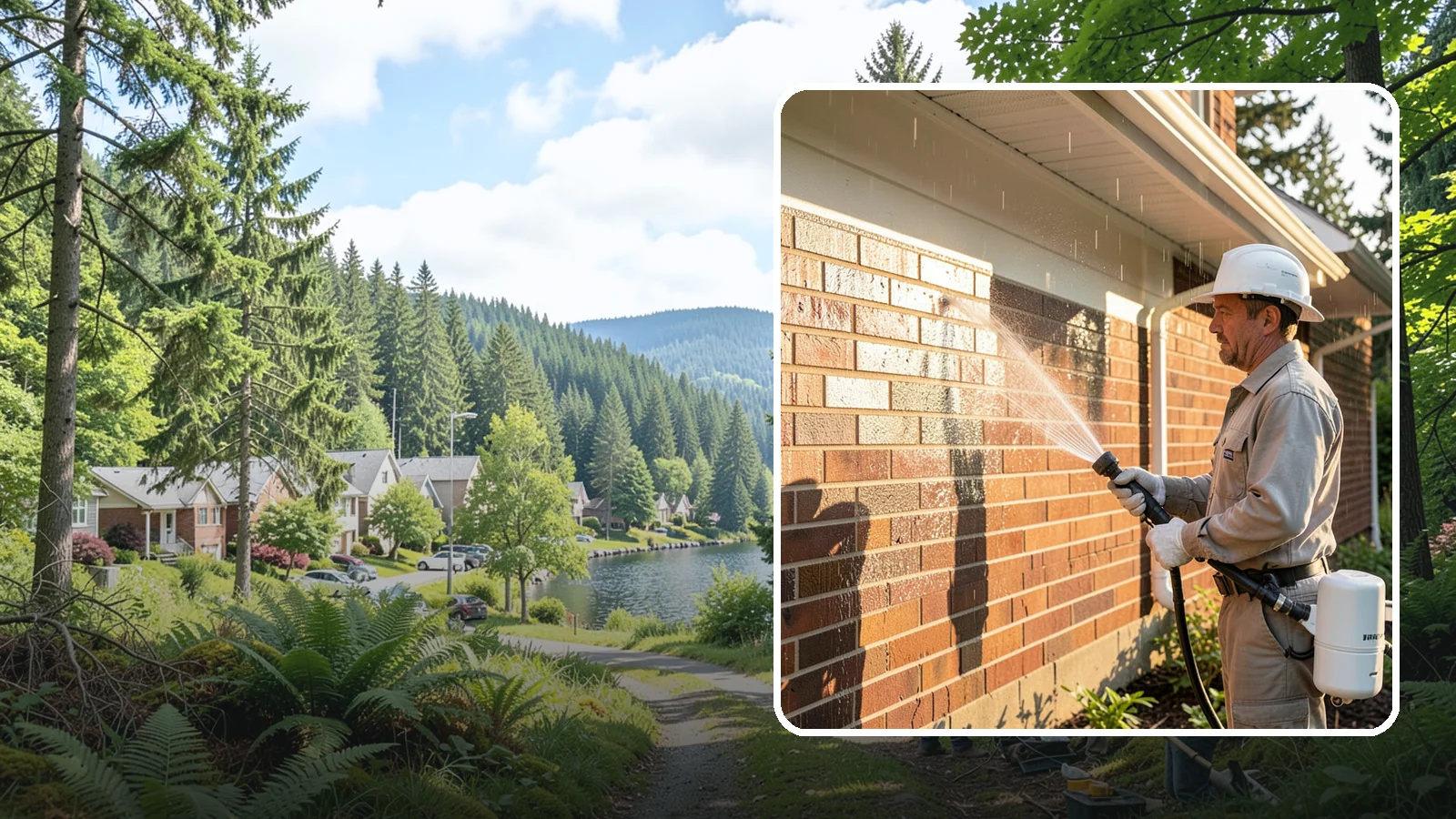 Brick Sealing in Lake Forest Park, King County, WA - Breathable masonry sealing for brick walls and veneers that repels rain while letting trapped moisture escape.