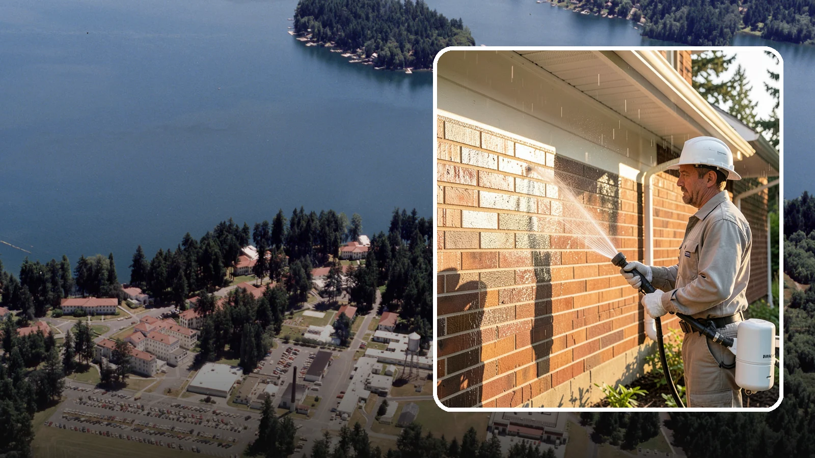 Brick Sealing in Lakewood, Pierce County, WA - Breathable masonry sealing for brick walls and veneers that repels rain while letting trapped moisture escape.
