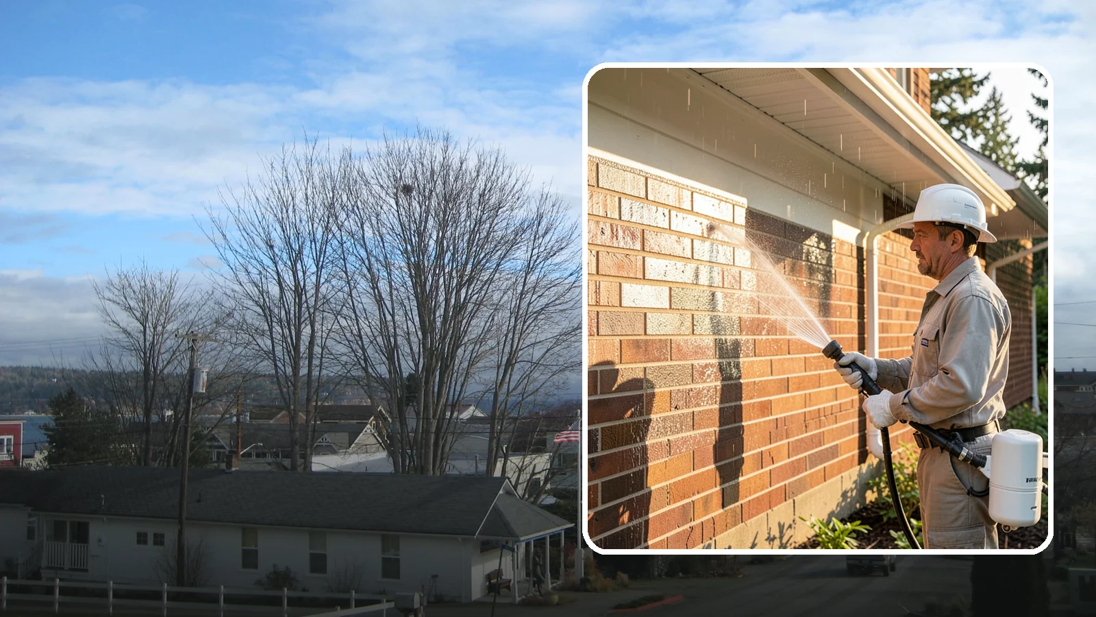 Brick Sealing in Langley, Island County, WA - Breathable masonry sealing for brick walls and veneers that repels rain while letting trapped moisture escape.
